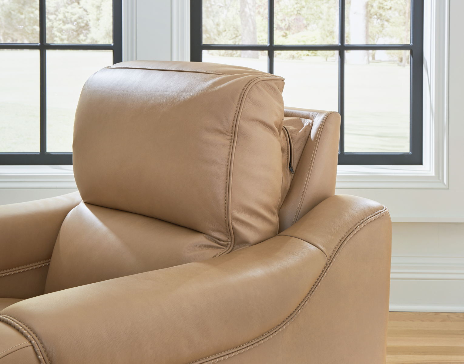 Mosswell - Power Recliner With Adj Headrest - Toffee - Image 8