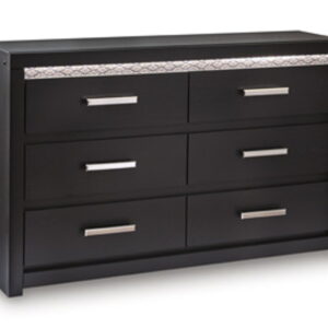 Shoralli - Six Drawer Dresser - Black
