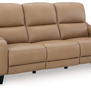Mosswell - Power Reclining Sofa With Adj Headrest - Toffee
