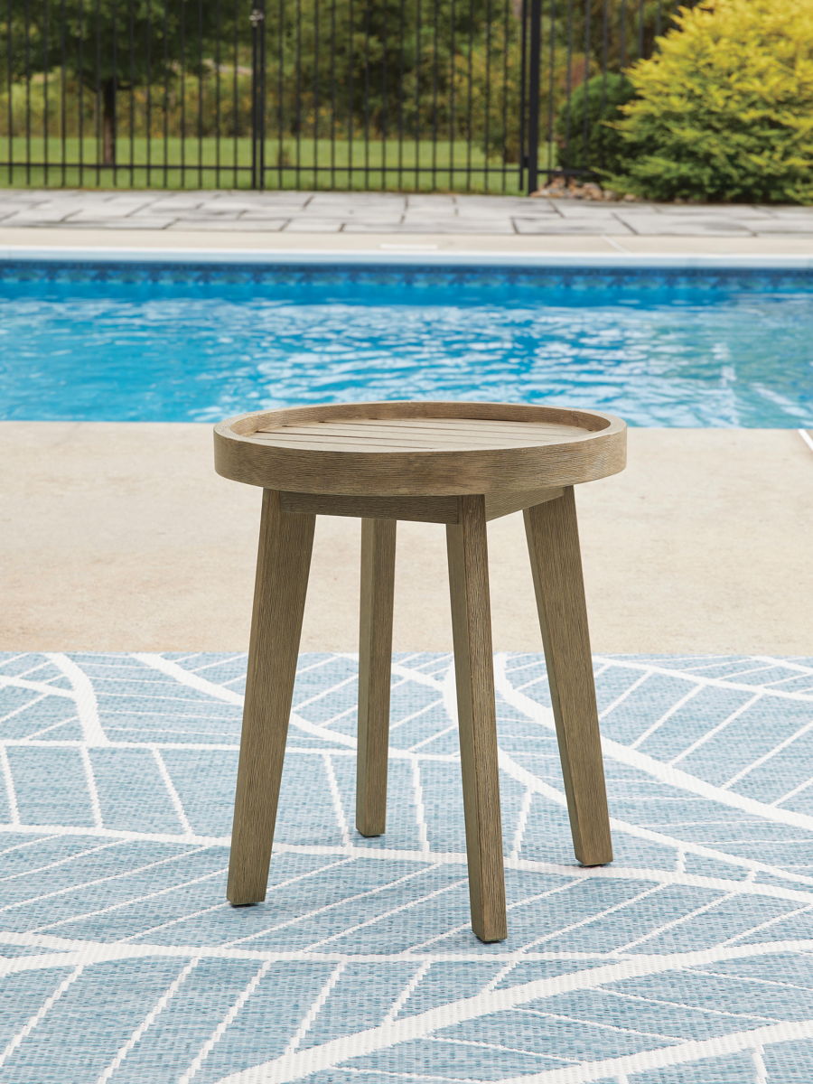 Marina Sun - Round End Table - Beige - Image 5