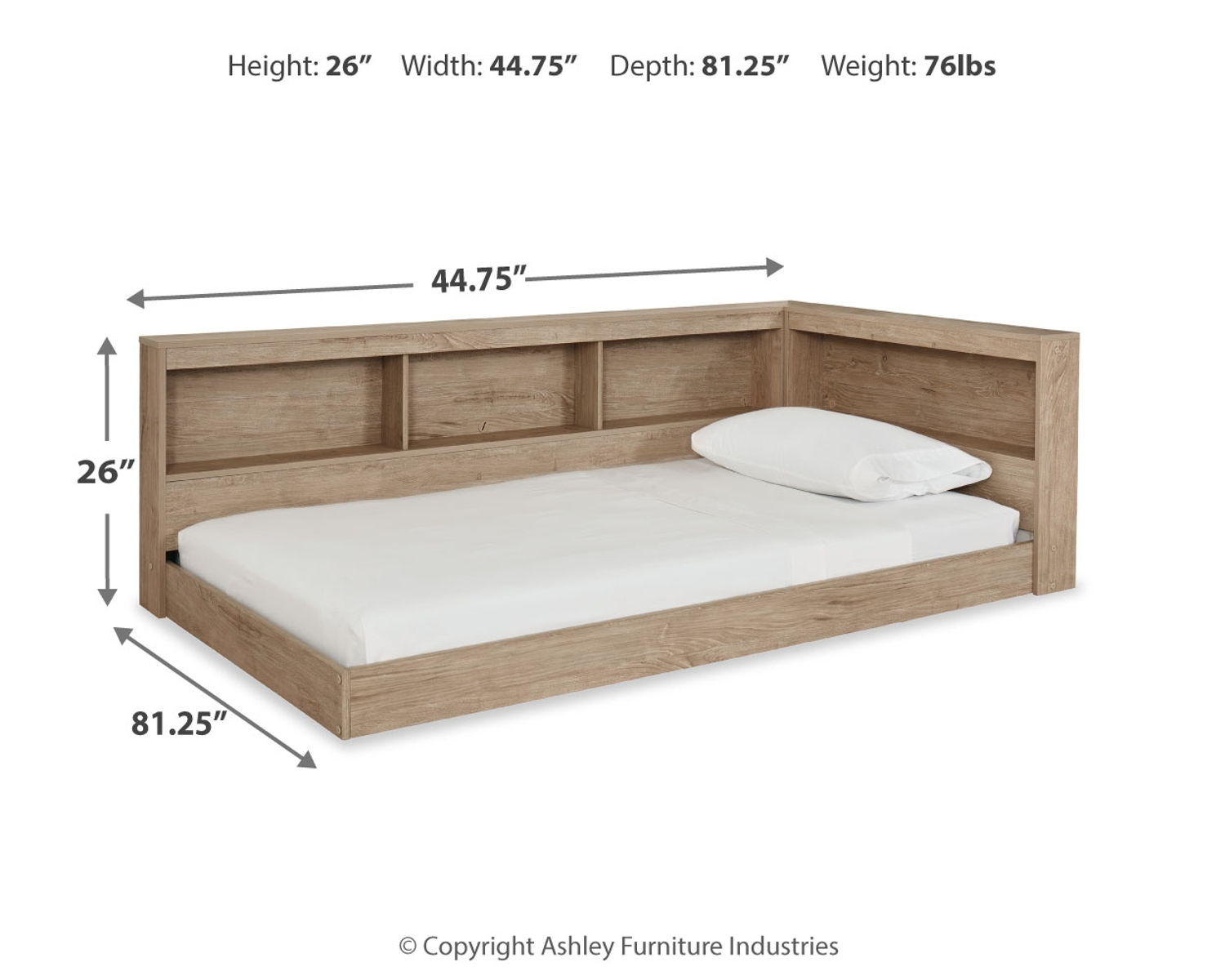 Oliah - Bookcase Storage Bed - Image 4