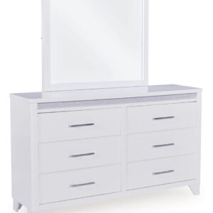 Jarlee - Dresser And Mirror - White