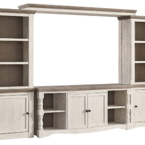 Havalance - 4 Pc. - Entertainment Center - 67" TV Stand - Brown / Beige