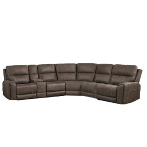 Gaia - 6 Piece P2 Power Sectional - Brown