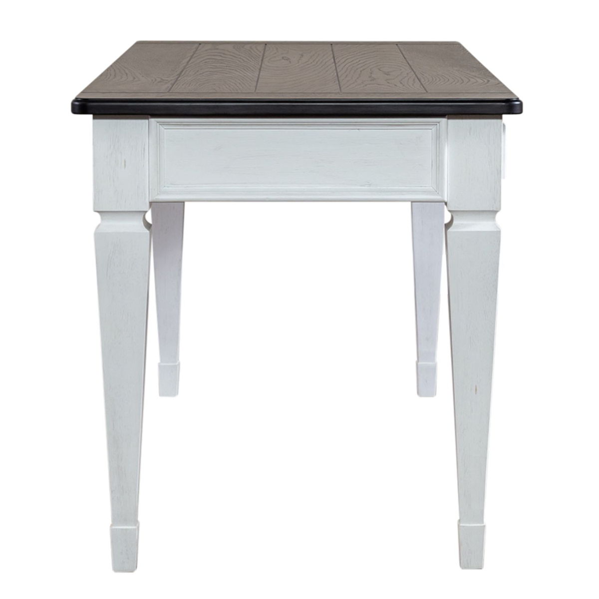Allyson Park - Writing Desk - Wirebrushed White / Charcoal - Image 3