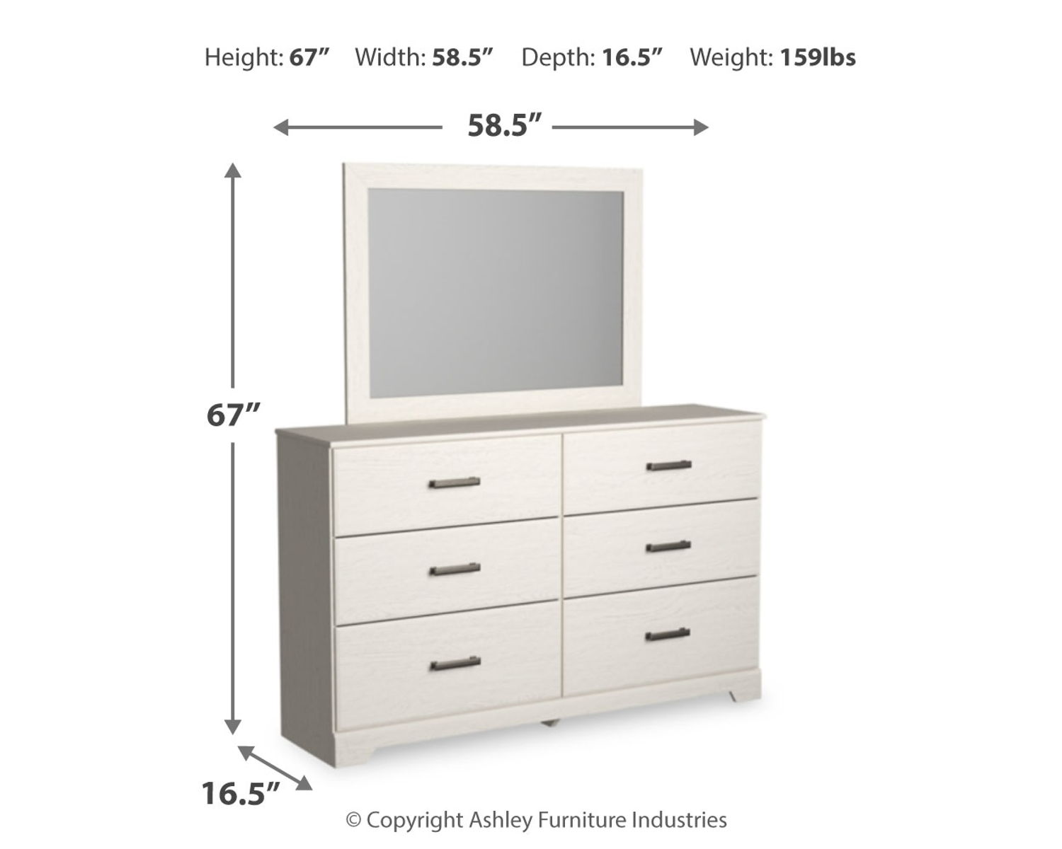 Stelsie - Dresser, Mirror - White - Image 5