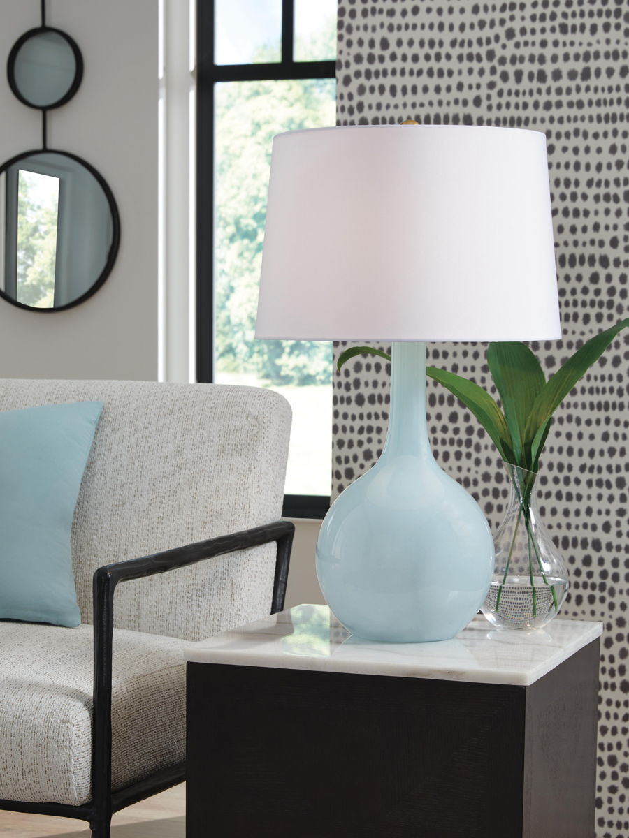 Rylanton - Glass Table Lamp - Aqua - Image 4