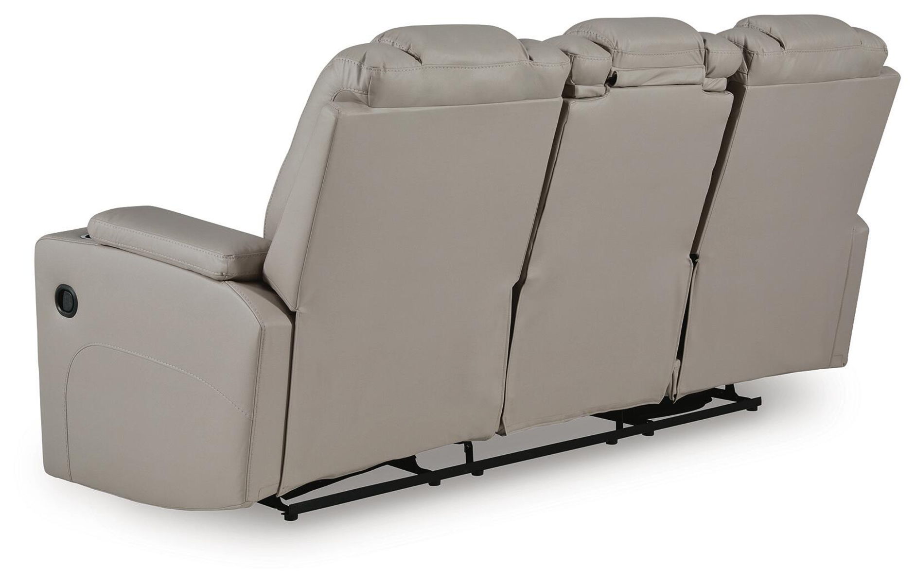 Elevate Edges - Reclining Sofa With Drop Down Table - Coin - Image 3