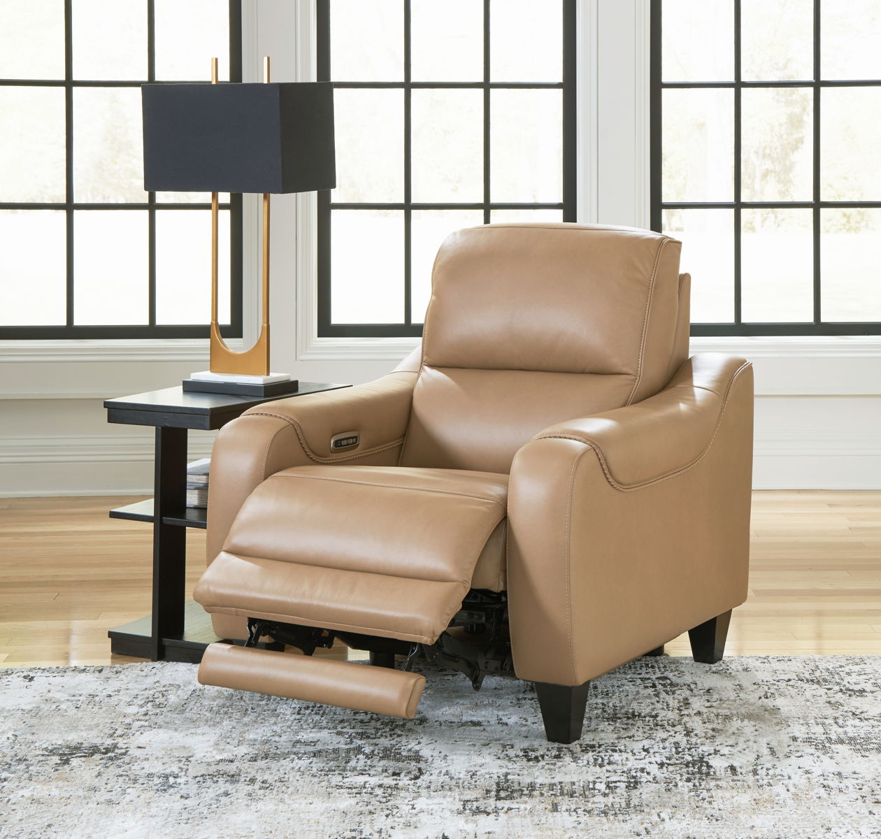 Mosswell - Power Recliner With Adj Headrest - Toffee - Image 2