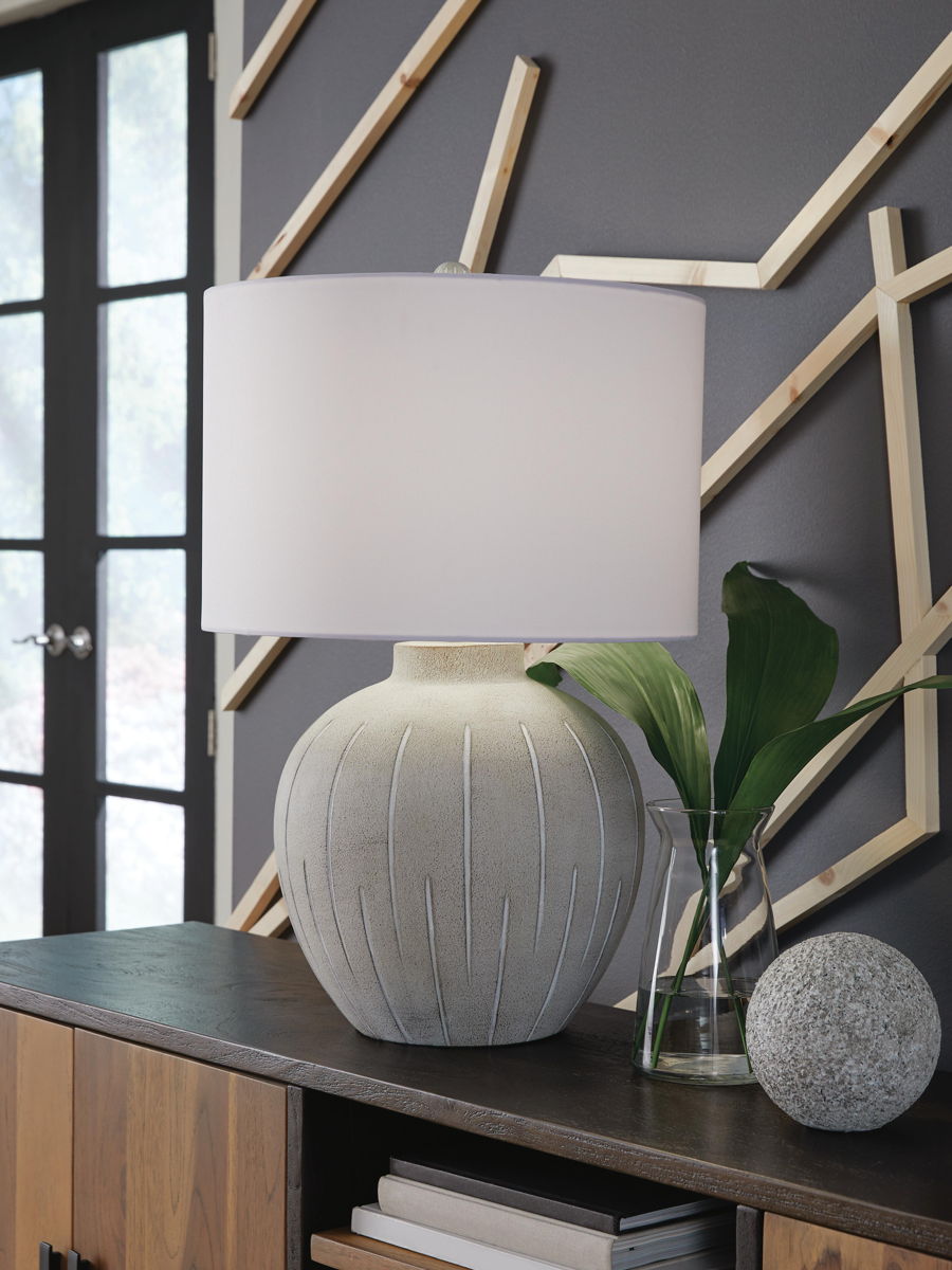 Calbert - Poly Table Lamp - Warm Gray - Image 5