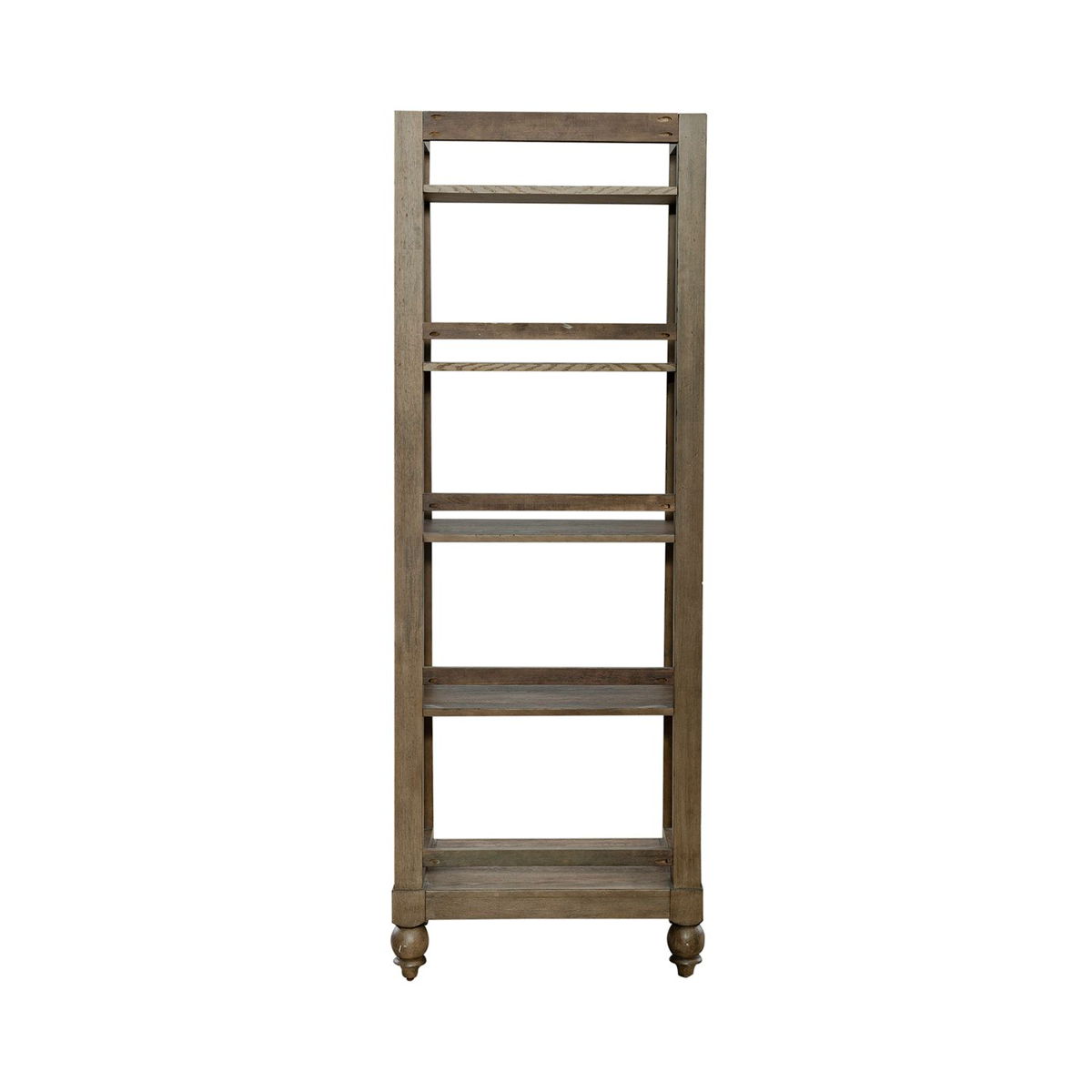 Americana Farmhouse - Wood Leaning Pier Bookcase - Dusty Taupe - Image 2