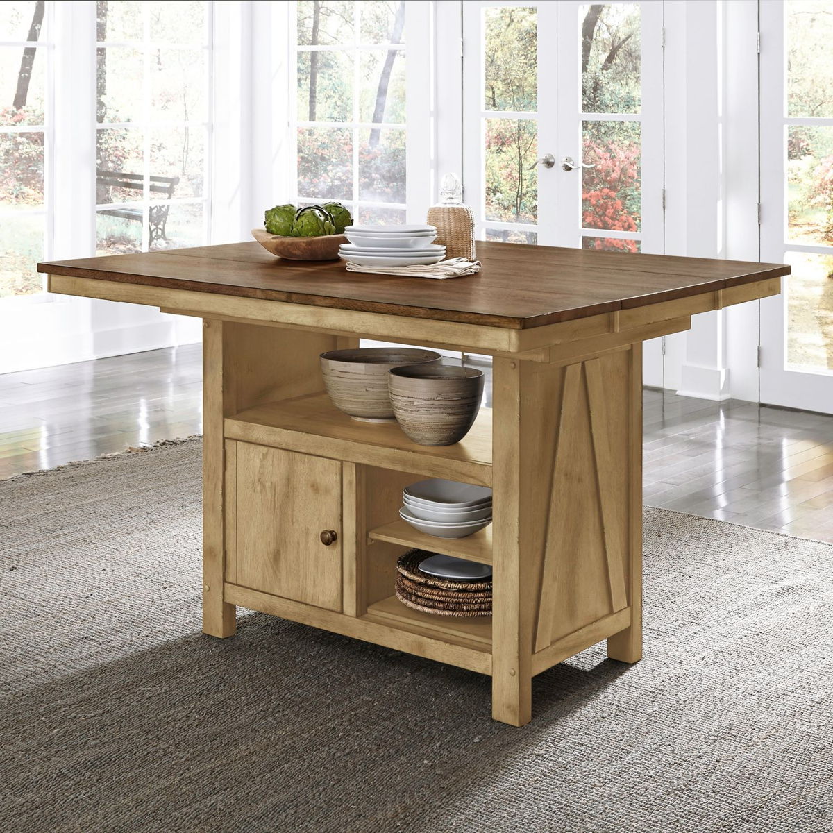 Lindsey Farm - Gathering Table Set - Natural & Brown - Image 3