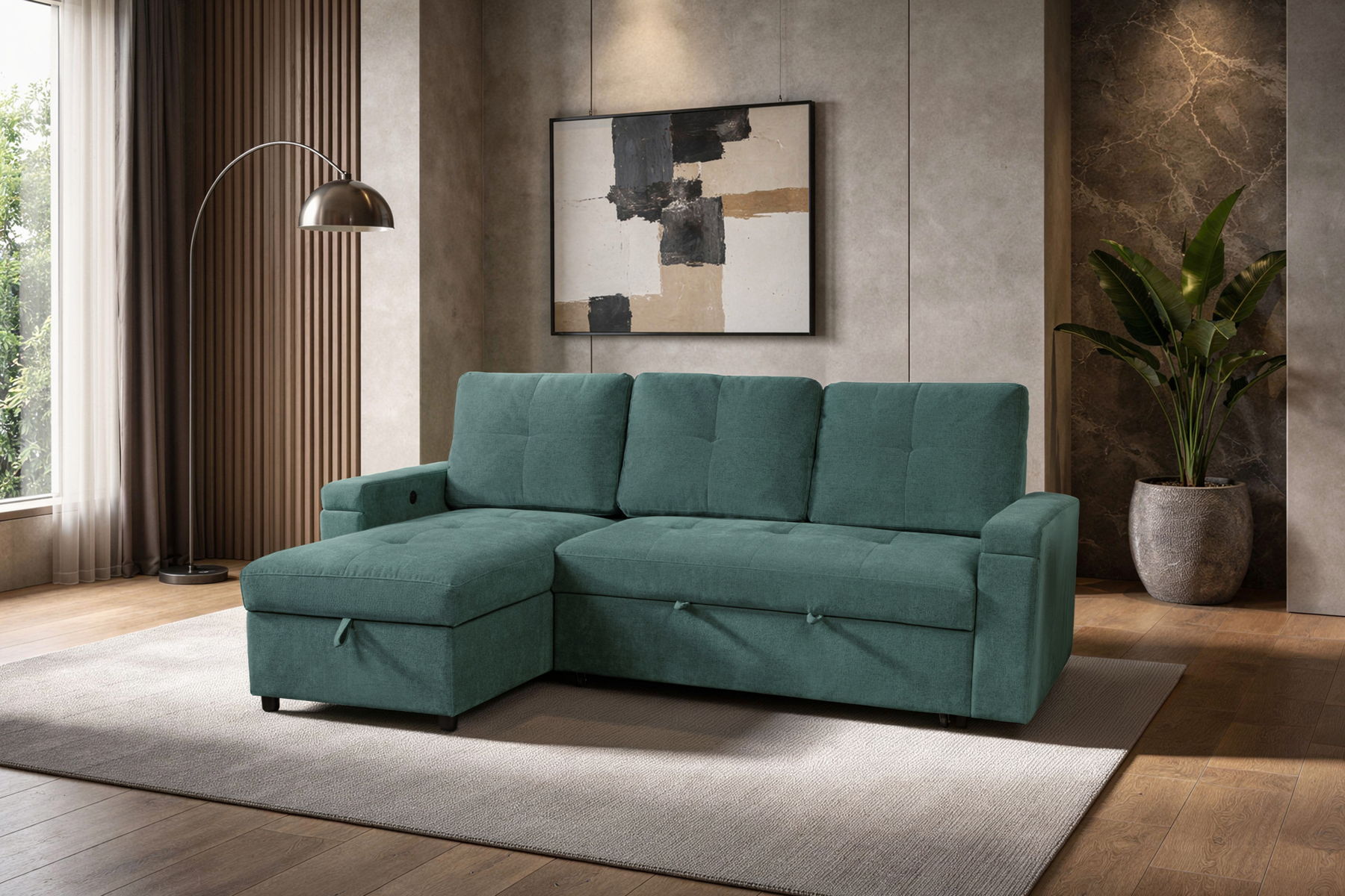 Breeze - Sleeper Sofa - Green - Image 2