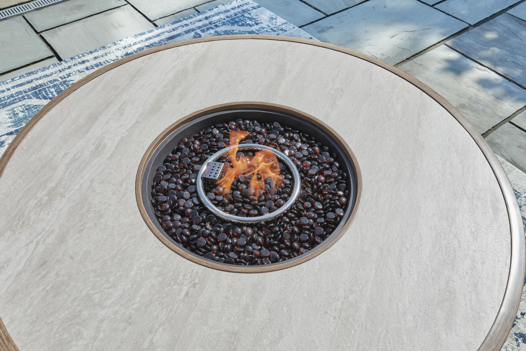 Rainier Ranch - Round Fire Pit Table - Beige - Image 8
