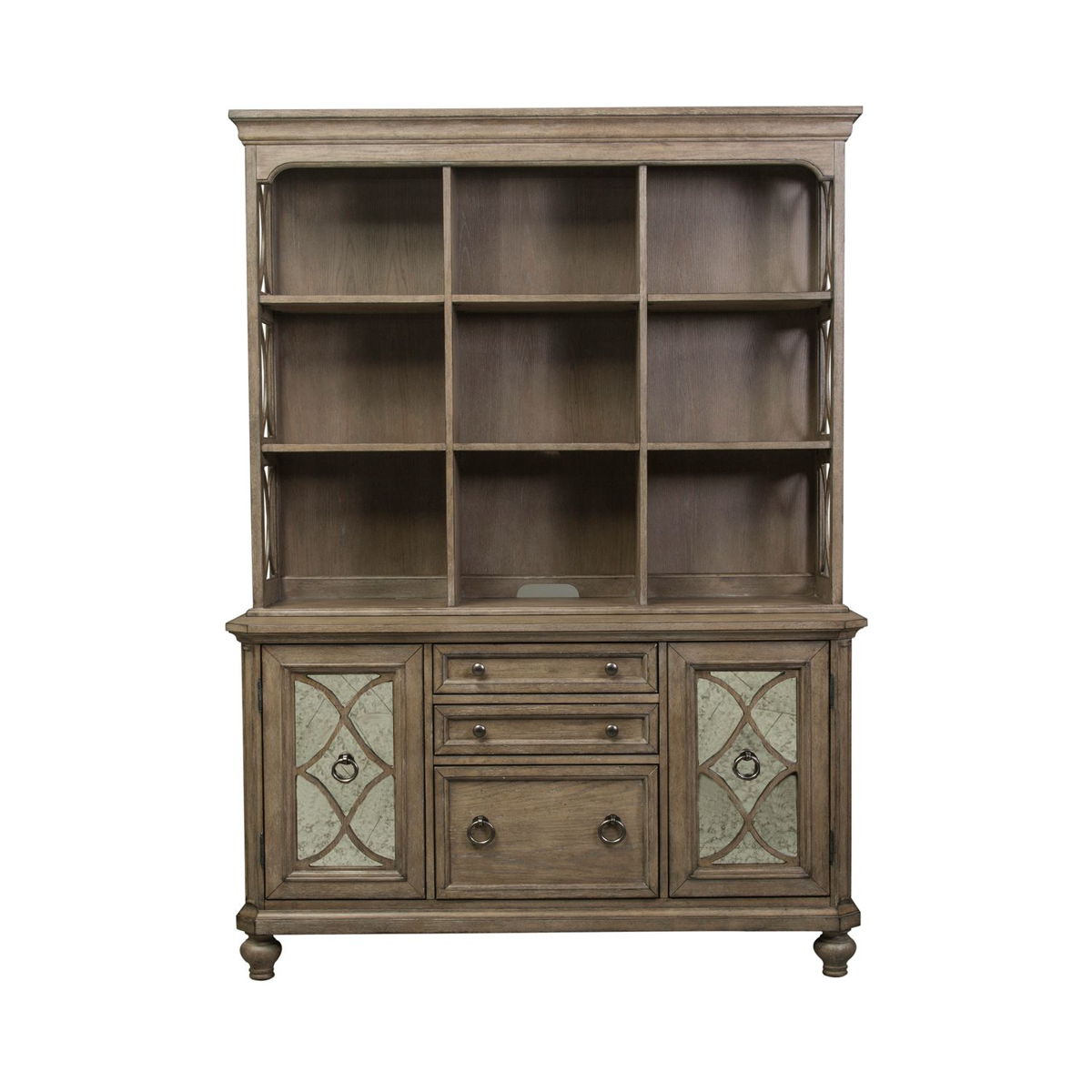 Simply Elegant - Credenza & Hutch - Heathered Taupe - Image 3
