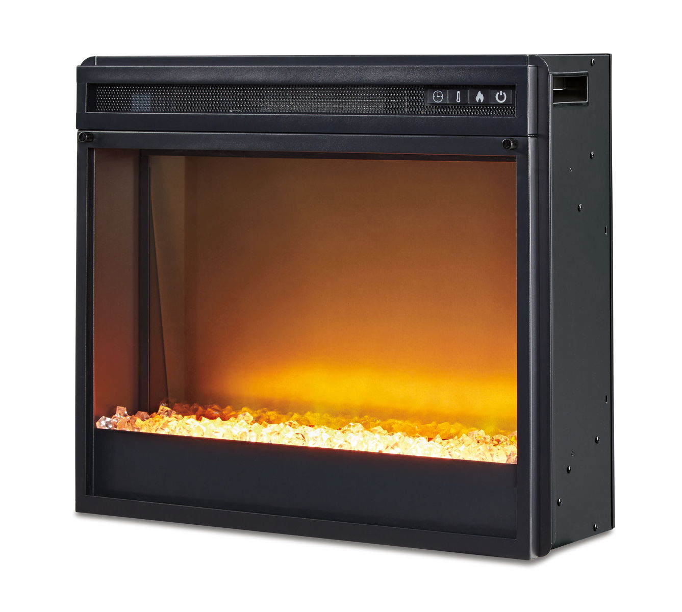 Starmore - 70" TV Stand With Glass/Stone Fireplace Insert - Brown - Image 9