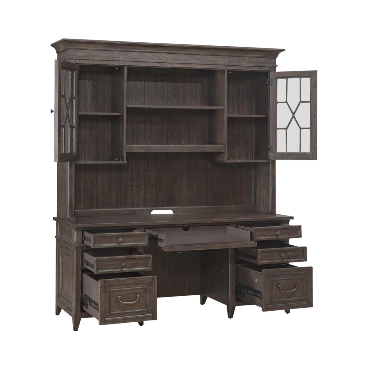Paradise Valley - Credenza & Hutch - Saddle Brown - Image 4