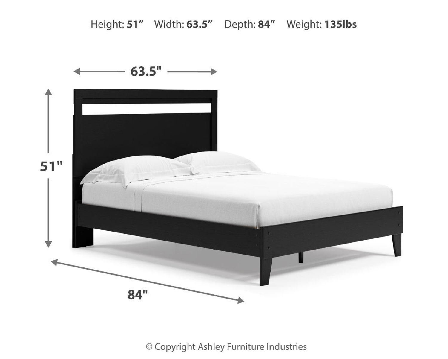 Finch - Queen Panel Headboard - Black - Image 5