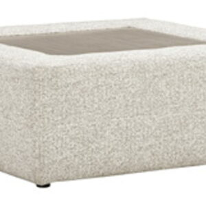 Ashbourne Estate - Oversized Accent Ottoman - Snowstone