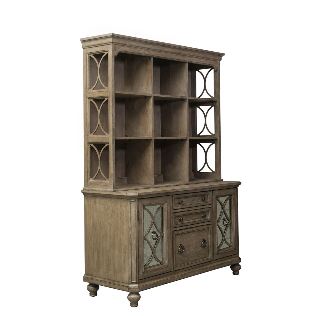 Simply Elegant - Credenza & Hutch - Heathered Taupe - Image 5