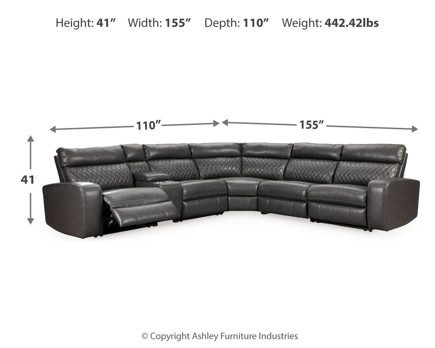 Samperstone - Power Reclining Sectional - Image 18