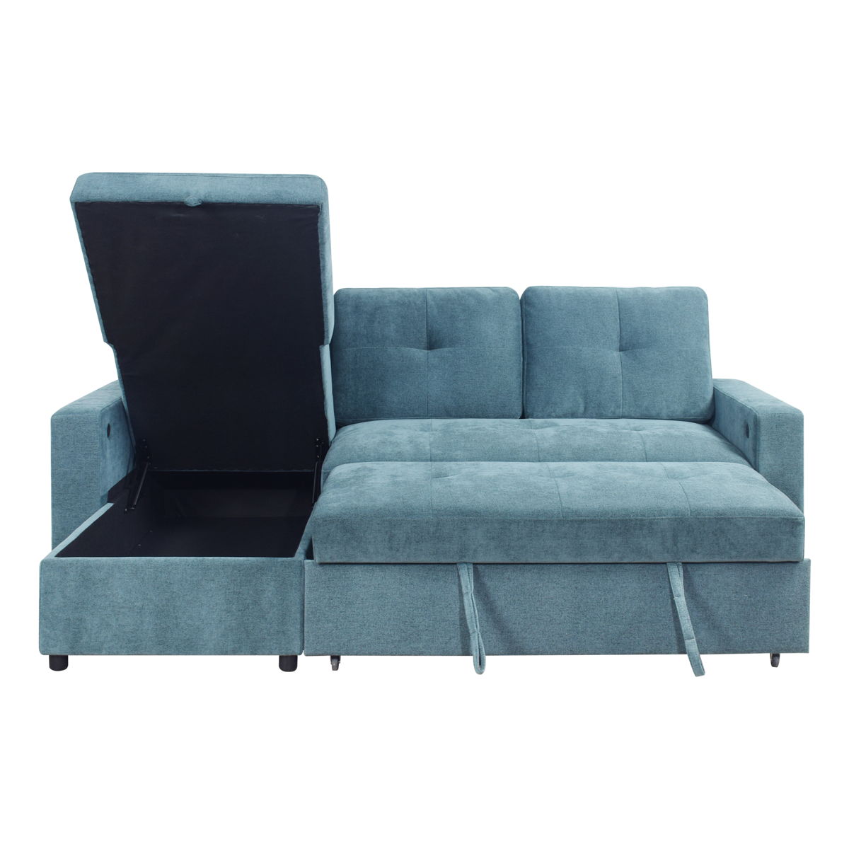 Greer - 2 Pieces LAF Sofa/Chaise - Green - Image 4