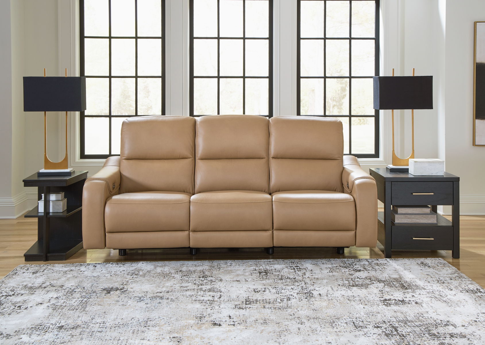 Mosswell - Power Reclining Sofa With Adj Headrest - Toffee - Image 2