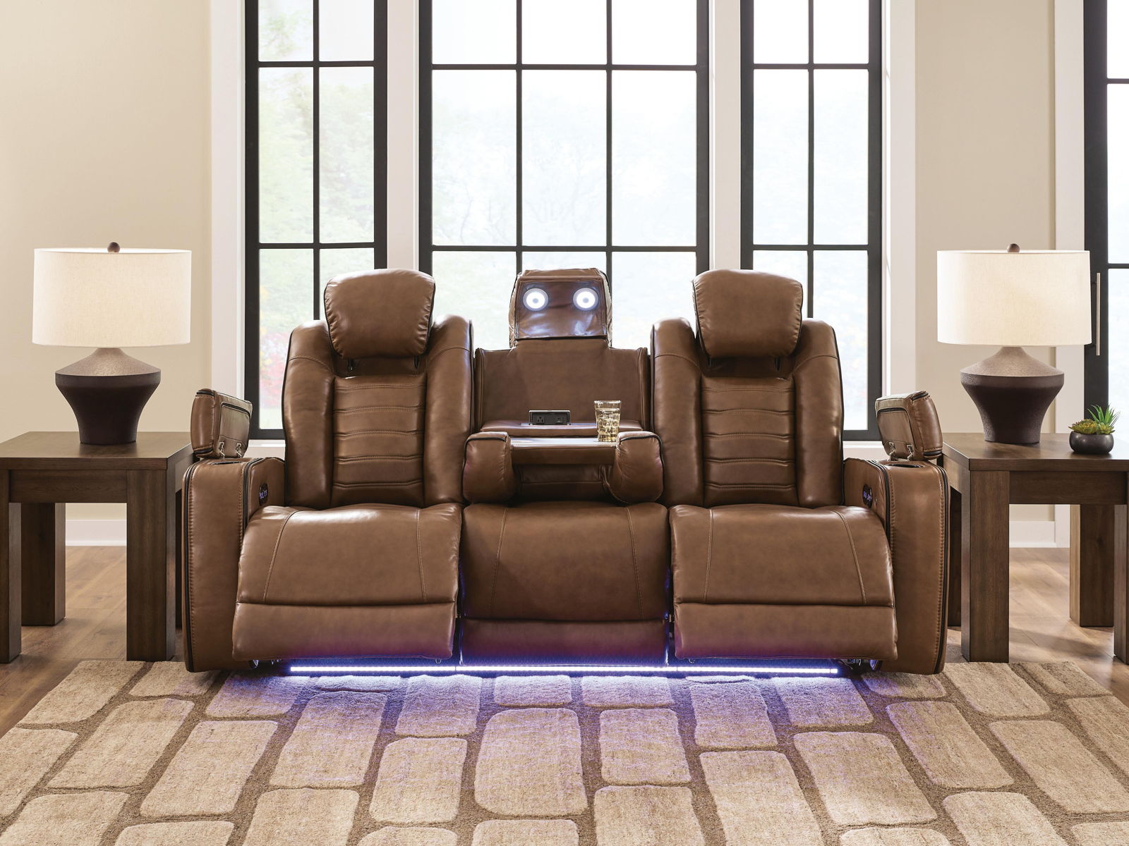 Gruaro - Power Reclining Sofa With Adjustable Headrest - Amber - Image 11