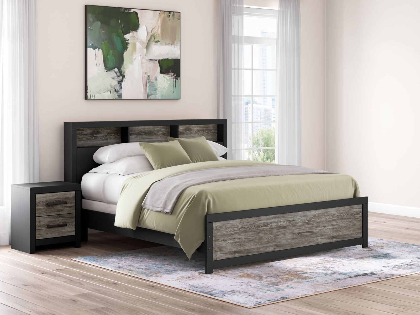 Broachmyn - Lighted Bookcase Panel Bed - Image 5