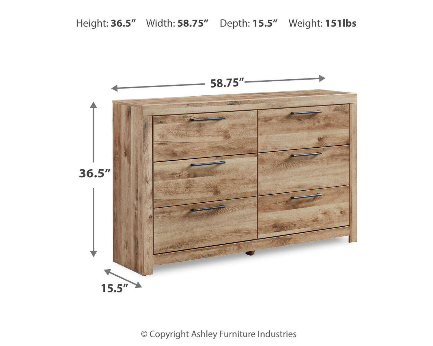Hyanna - Six Drawer Dresser - Tan Brown - Image 8