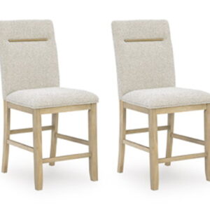 Lasinger - Upholstered Barstool (Set of 2) - Light Brown