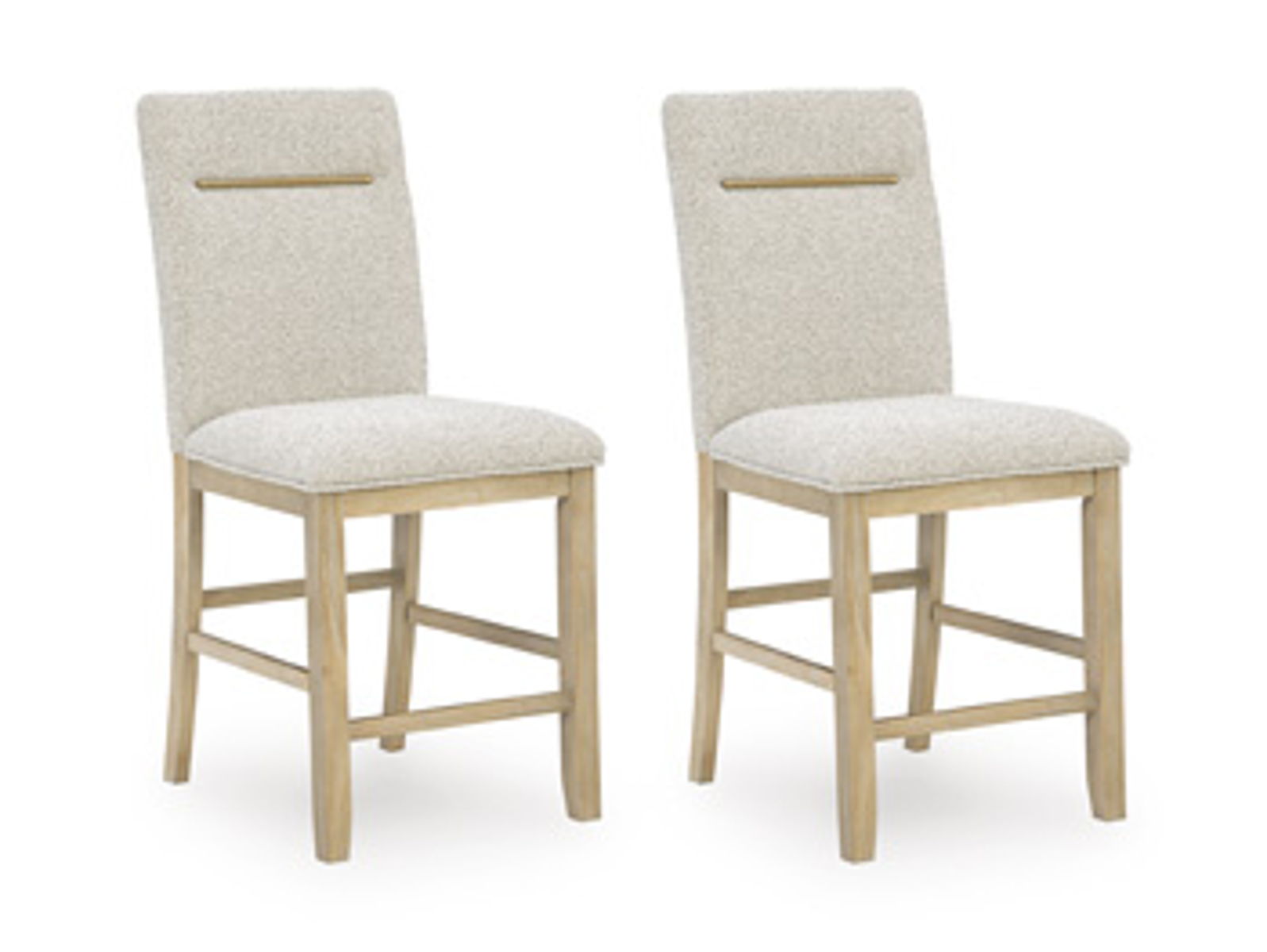 Lasinger - Upholstered Barstool (Set of 2) - Light Brown