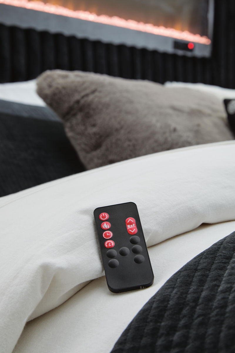 Tayleena - Upholstered Bed With Fireplace And Wireless Audio - Image 2