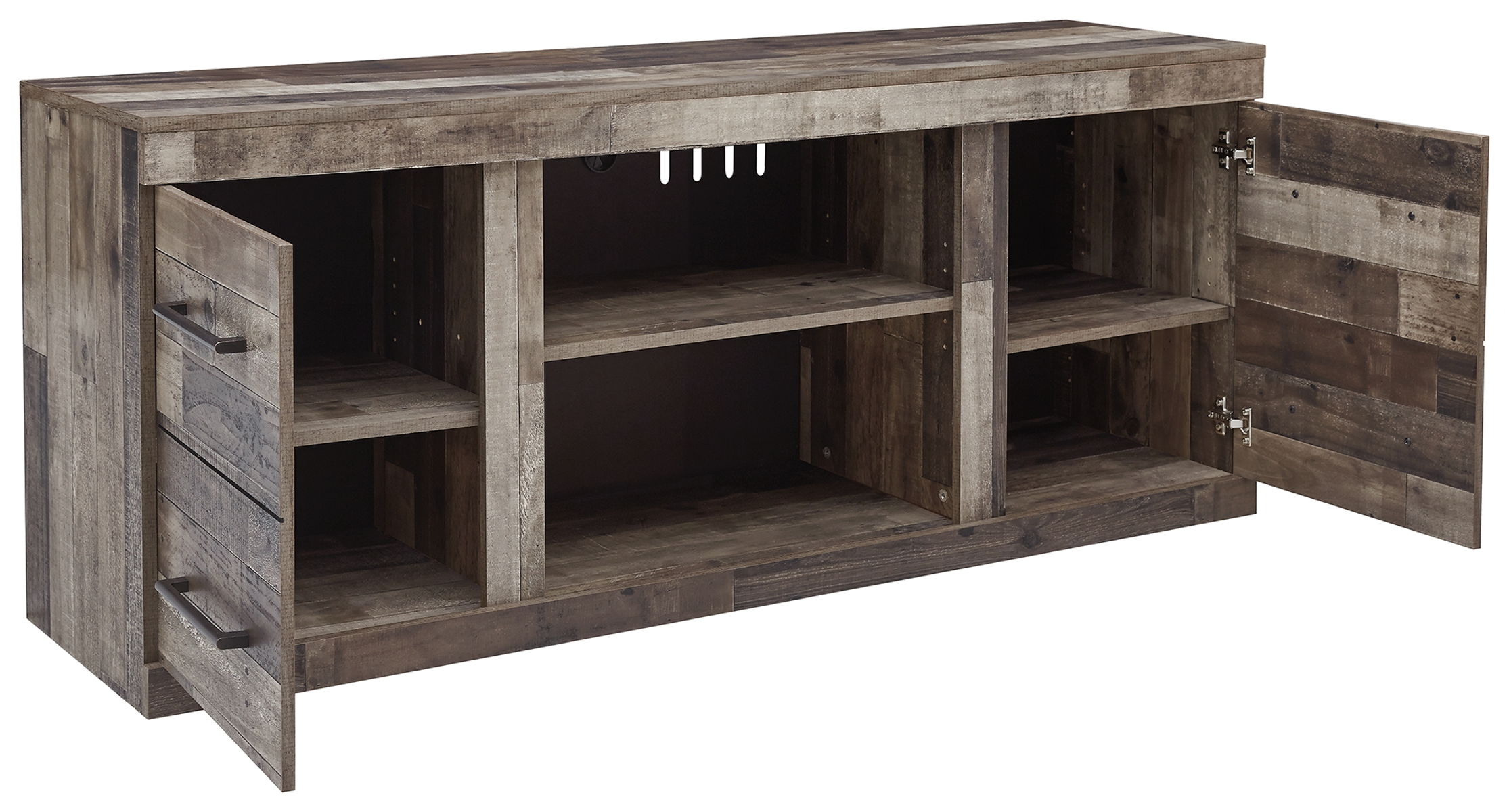 Derekson - LG TV Stand w/Fireplace Option - Multi Gray - Image 10