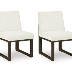 Radkin - Dining Upholstered Side Chair (Set of 2) - Off White / Brown
