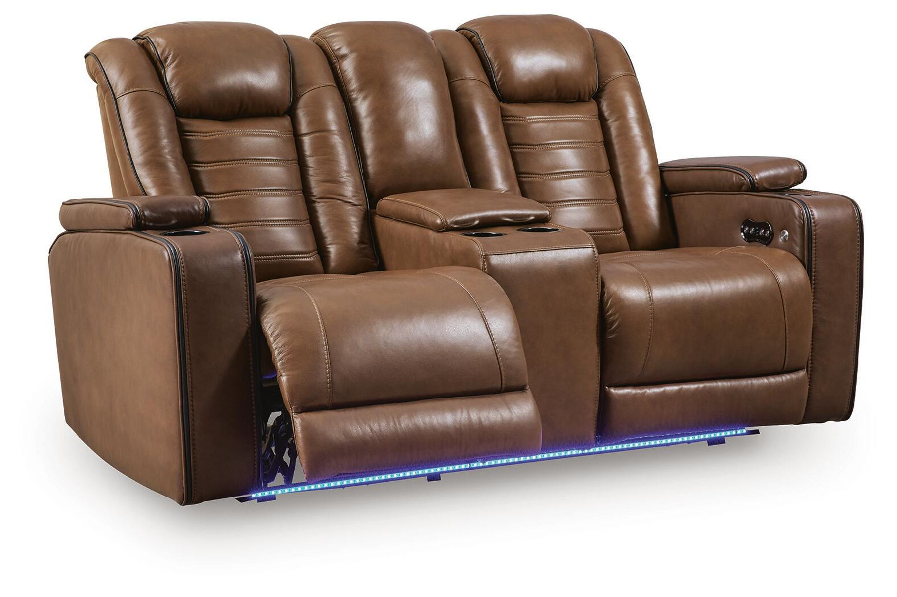 Gruaro - Power Reclining Loveseat With Console / Adjustable Headrest - Amber - Image 2