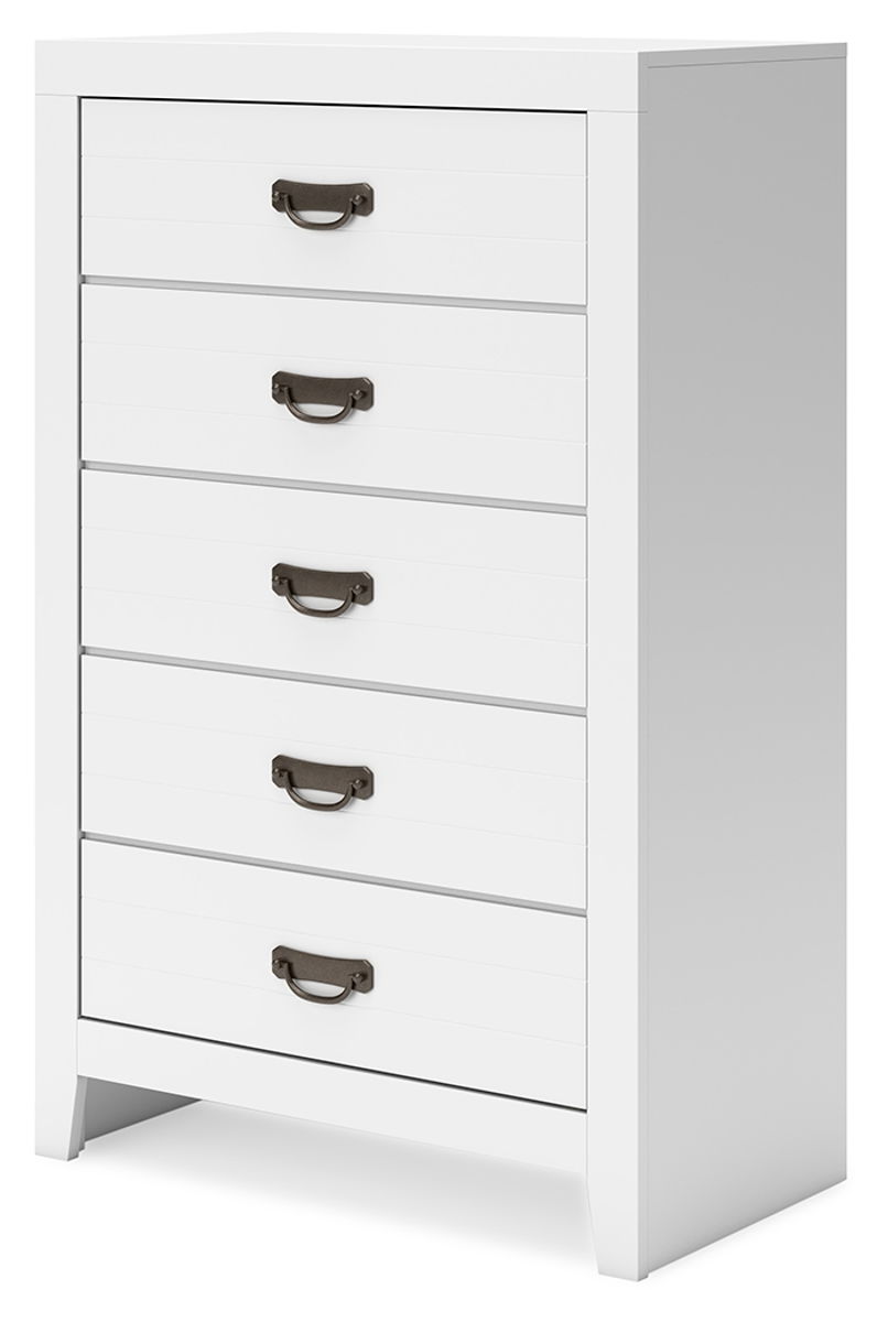 Binterglen - Five Drawer Chest - White - Image 9