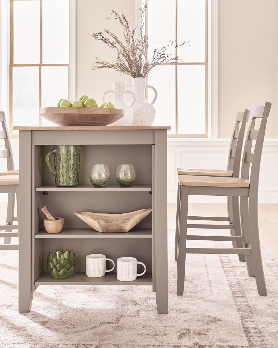 Harperfeld - Rectangular Dining Room Counter Table - Natural / Gray - Image 5