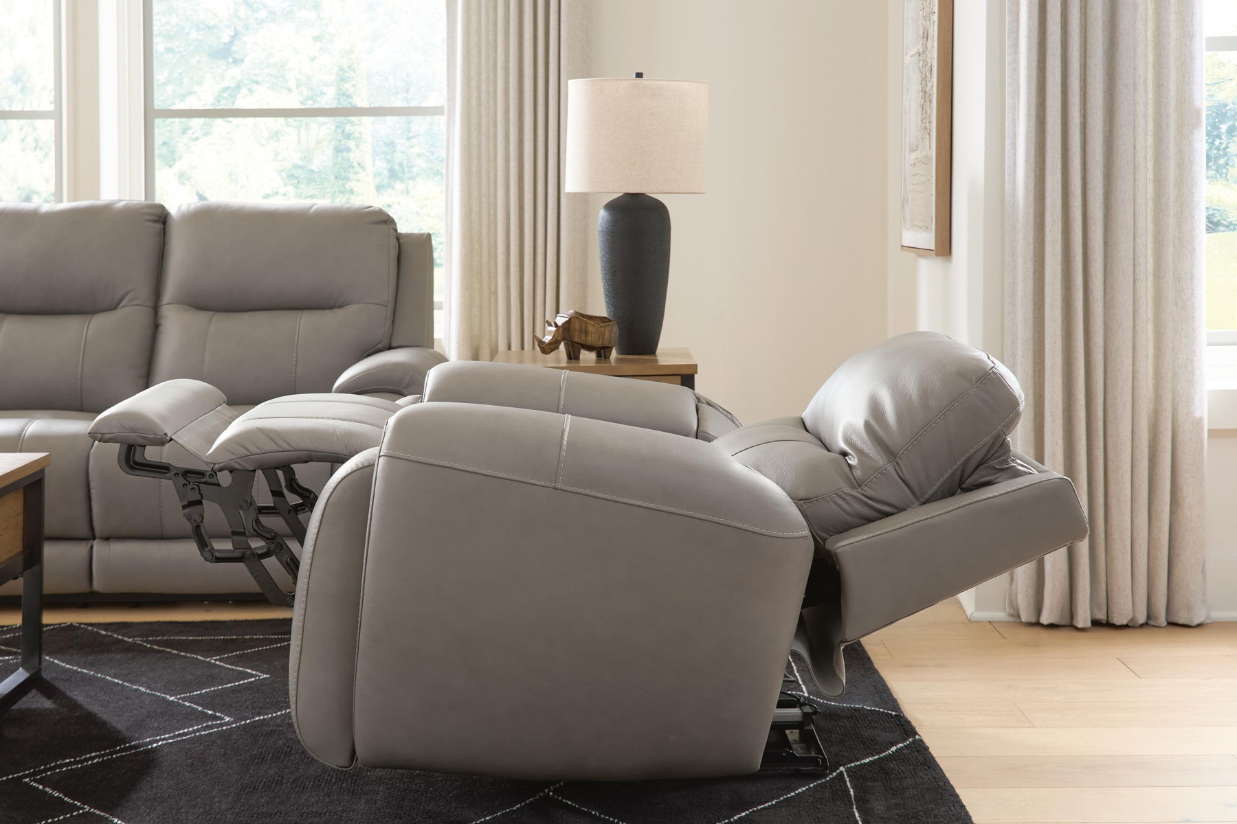 Real Moments - Power Reclining Loveseat With Audio Seating - Ash - Image 4