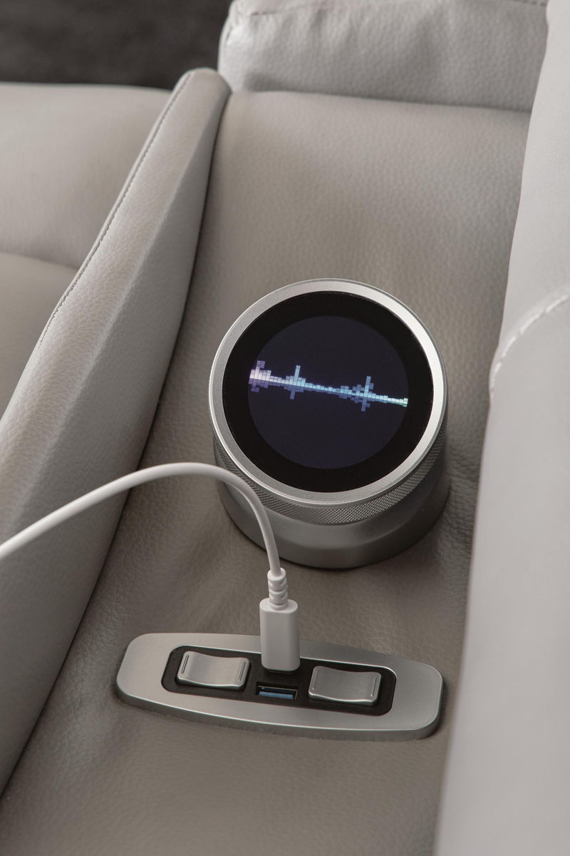 Real Moments - Power Recliner With Audio Seating - Ash - Image 8