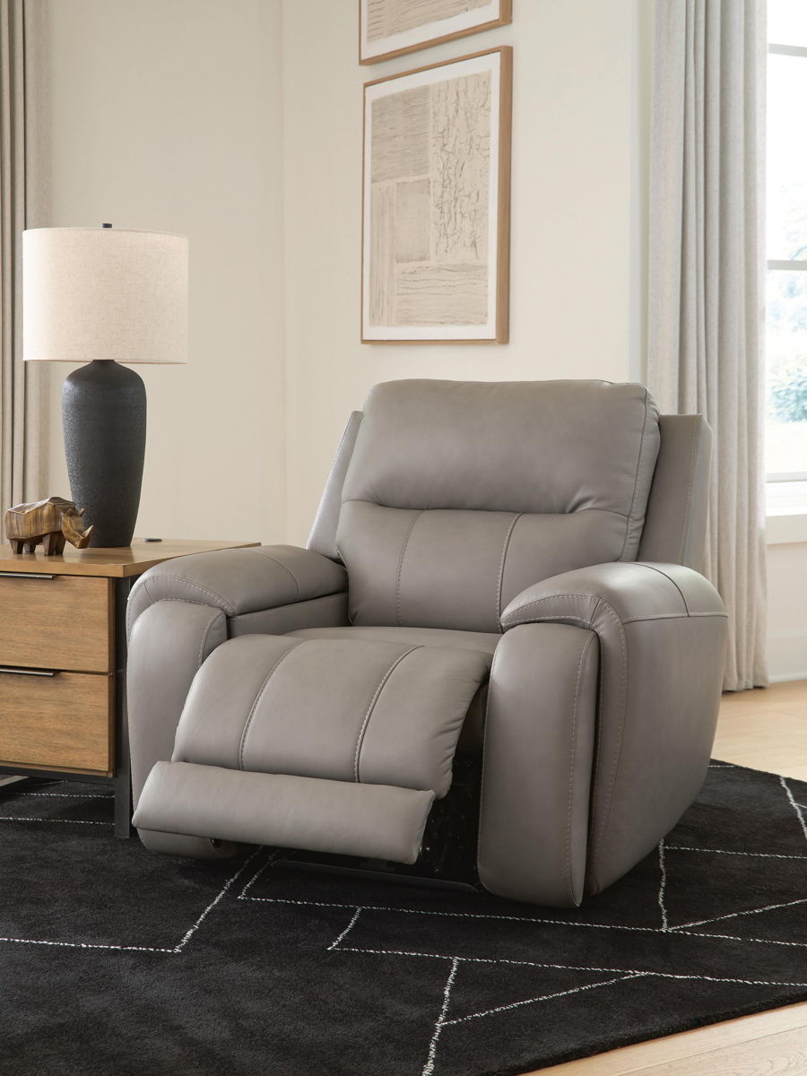 Real Moments - Power Recliner With Audio Seating - Ash - Image 5