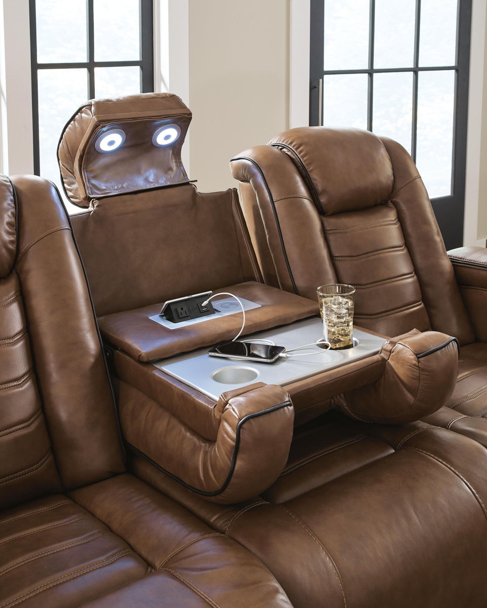 Gruaro - Power Reclining Sofa With Adjustable Headrest - Amber - Image 12