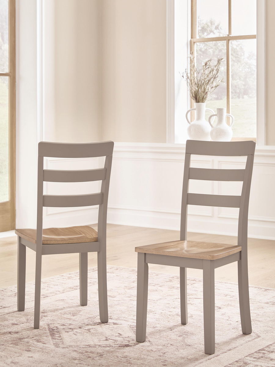 Harperfeld - Dining Room Side Chair (Set of 2) - Natural / Gray - Image 4