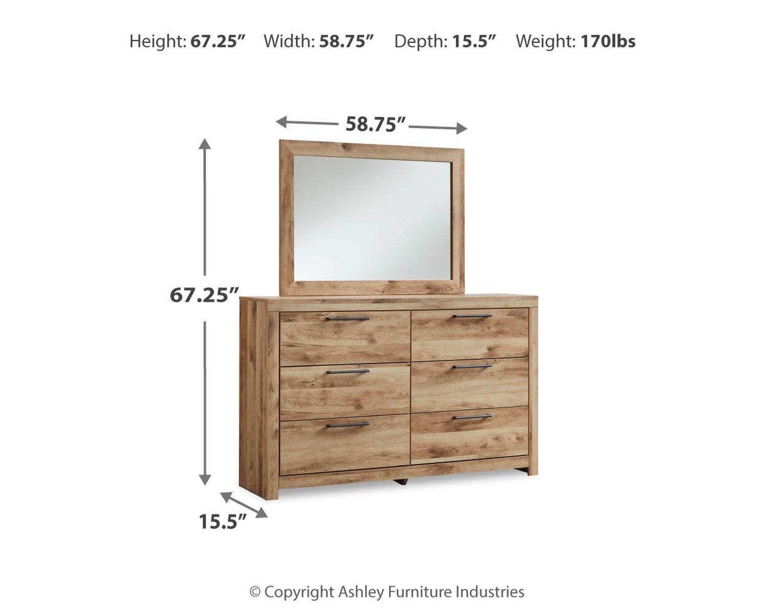 Hyanna - Dresser, Mirror - Tan - Image 6