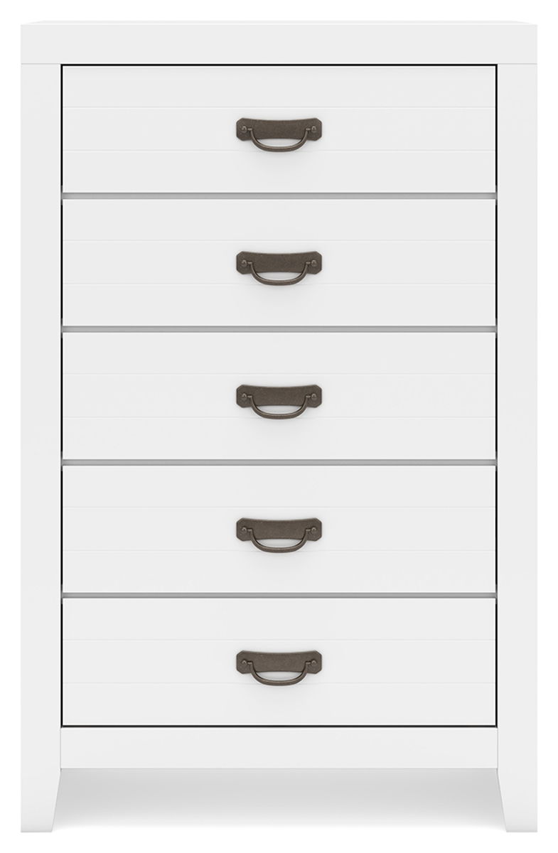 Binterglen - Five Drawer Chest - White - Image 11
