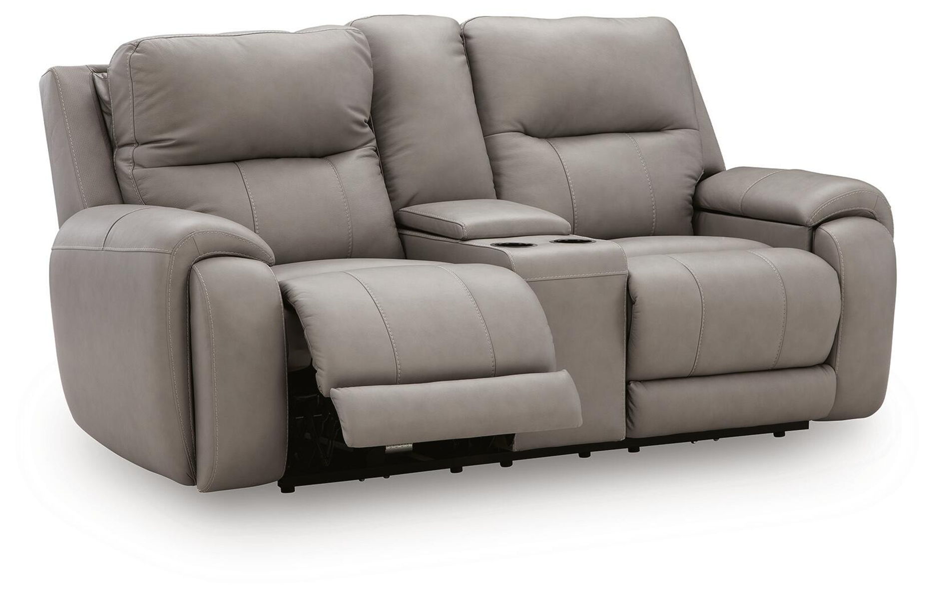 Real Moments - Power Reclining Loveseat With Audio Seating - Ash - Image 9
