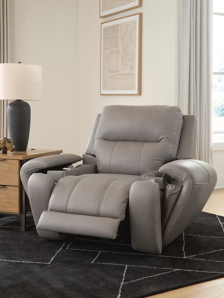 Real Moments - Power Recliner With Audio Seating - Ash - Image 14