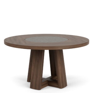Delia - Round Dining Table - Nouveau Walnut