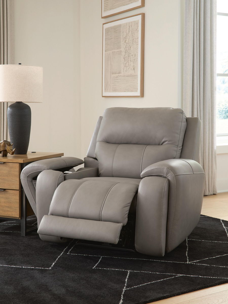 Real Moments - Power Recliner With Audio Seating - Ash - Image 7