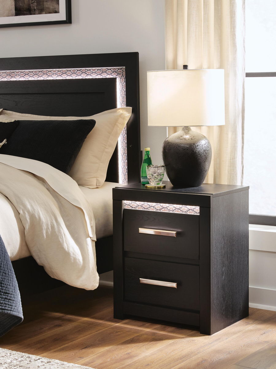 Shoralli - Two Drawer Night Stand - Black - Image 2